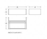 MUEBLE SUSPENDIDO 80cm THE GRID by COSMIC